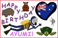 An Australia birthday card