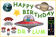A space birthday card